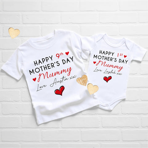 1st Mothers day Tshirt 2nd mothers day baby bodysuit mother's day gift cute gift for mummy 3rd 4th 5th 6th