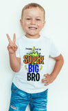 Big brother Tshirt, super biggest brother shirt, promoted to big brother, best big brother bodysuit sibling tshirt