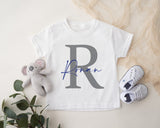 INITIAL personalised tshirt - personalized t shirt- any text colour- childrens gift-gift for kids- personalised name tee- bodysuit- babygrow