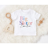 Big sister shirt, little sister baby grow, Cute Siblings Kids personalised Tees,  baby bodysuit  matching sisters tshirts