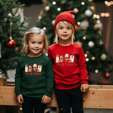Matching family Christmas jumpers,Cocktails or cocoa "tis the season" twinning mummy and me, daddy and me  sweatshirt in red or green