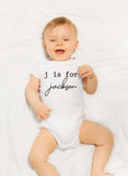 BABY NAME BODYSUIT | Personalize Name Baby grow | Girl Birthday Outfit | Cute Baby vest | Infant Baby Clothes | Bodysuit For Toddler
