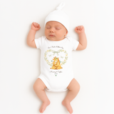 Personalised 1st Mother's Day Giraffe Babygrow, first mothers day sleepsuit,bodysuit or bib