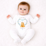 Personalised 1st Mother's Day Giraffe Babygrow, first mothers day sleepsuit,bodysuit or bib