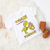 personalized dinosaur birthday t-shirt