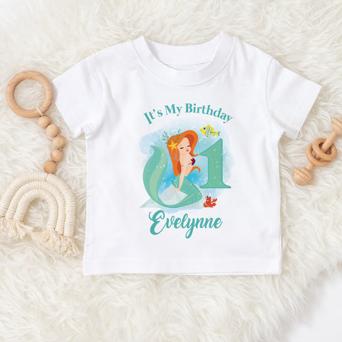 Little mermaid birthday t-shirt