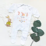 Copy of Peter rabbit my first easter babygrow, my first easter outfit, baby boys easter outfit, my first easter baby vest, my 1st easter sleepsuit