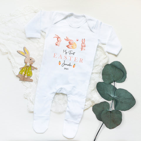 Copy of Peter rabbit my first easter babygrow, my first easter outfit, baby boys easter outfit, my first easter baby vest, my 1st easter sleepsuit
