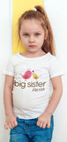 Big sister little sister whimsical birds personalised   sibling T- shirts Baby/toddler/kids/children