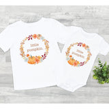 Little Pumpkin children's Halloween T Shirt or bodysuit Autumn babygrow Fall Cute Baby bodysuit or tee Kids Halloween