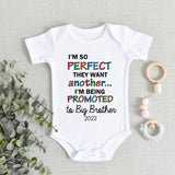 big brother T SHIRT -perfect brother tshirt-personalised boys shirt-promoted to big brother bodysuit-babygrow older sibling gift