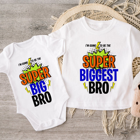 Big brother Tshirt, super biggest brother shirt, promoted to big brother, best big brother bodysuit sibling tshirt