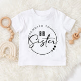 Promoted to Big Sister  Tshirt, Baby bodysuit, Big sister shirt, minamalist modern design, pregnancy reveal