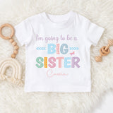 Big Sister Toddler Personalised Shirt, Sisters Kids  Clothing, Cute Baby Personalized T-Shirt ,Gift Siblings Kids Top, Older Sister Tee