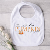 Adorable Halloween Babygrow "the cutest pumpkin in the patch" Autumn themed sleepsuit