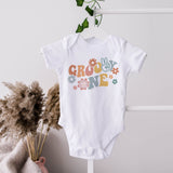 girls 1st birthday shirt, groovy one hippie vibes retro style first birthday tshirt for one year old