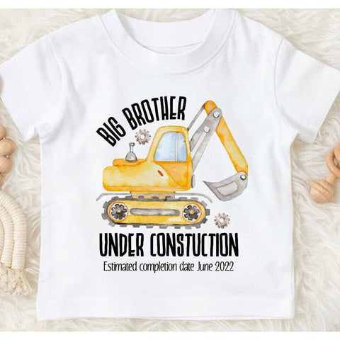 Big brother tshirt-big brother shirt- big brother under construction-big brother digger bodyuit-pregnancy announcement