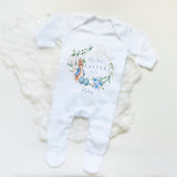 Peter rabbit my first easter babygrow, my first easter outfit, baby boys easter outfit, my first easter baby vest, my 1st easter sleepsuit
